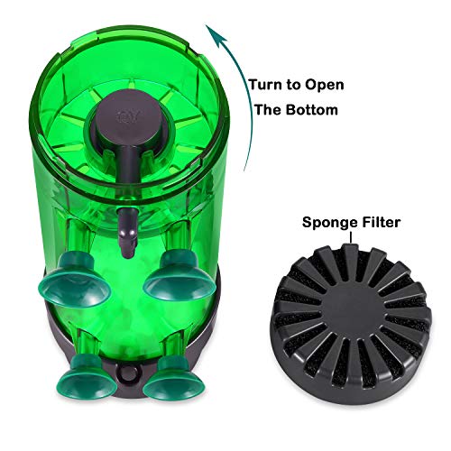 Fluidized Moving Bed Filter Bubble Bio Media Reactor for Aquarium Fish Tank with Air Stone and Sponge Filter - size: LH-600
