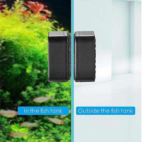 Carefree Fish Aquarium Super Strong Mini Magnetic Cleaner for Glass Fish Tank Tiny Algae Brush Not Floating - size: Mini
