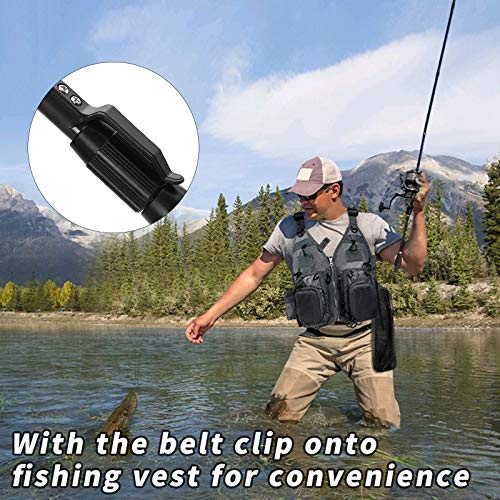SAN LIKE Fishing Net Fish Landing Net Collapsible Fish Net with Anti-Slip Telescoping Rubber Pole Handle for Kids Adults in Saltwater Freshwater Multi-Size Extending to 37/42/43/51/69/71/89/98inch - color: Black Fiberglass pole,length 30.7" to 43.3"