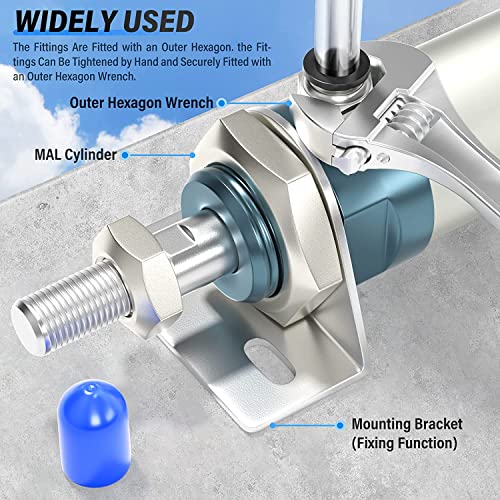 TAILONZ PNEUMATIC Male Straight 1/2 Inch Tube OD x 1/2 Inch NPT Thread Push to Connect Fittings PC-1/2-N4 (Pack of 20) - size: 1/2"OD x 1/2"NPT