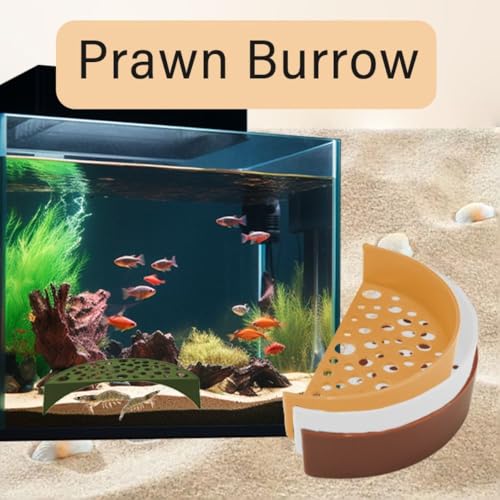 Shrimp Breeding Protector Plastic Small Aquaculture Shrimp Cave Exquisite Pet Supplies Aquarium Tank Cave(Black)