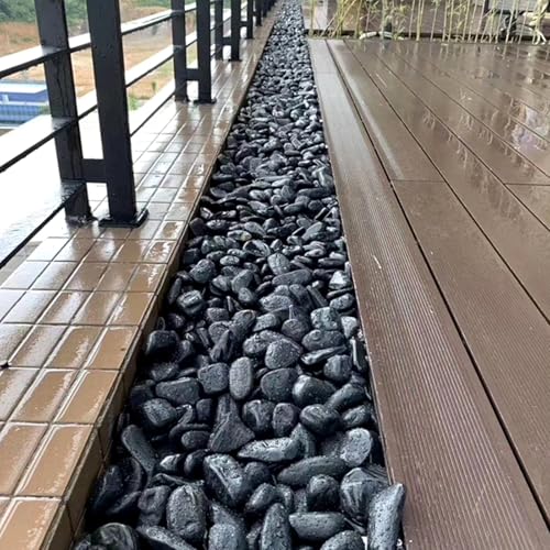 Polished Black River Rocks - 2-3 inch 40LB High Polished Decorative Pebbles, Stones for Landscaping, Natural River Rocks for Outdoor Décor, Plants,Vase Filler,Fish Tank - size: 40LB, style: Black