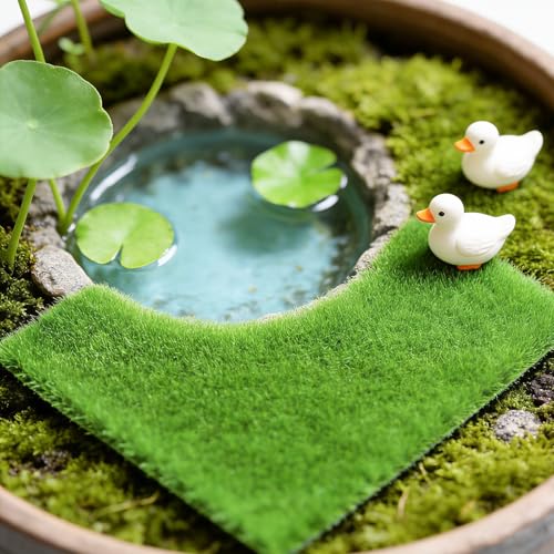 2PCS Fake Grass, Pet Turf Artificial Grass, Miniature Plants for Dollhouse, for DIY Mini Garden Decor, 11.8 * 11.8 Inches - size: 11.8*11.8 Inches