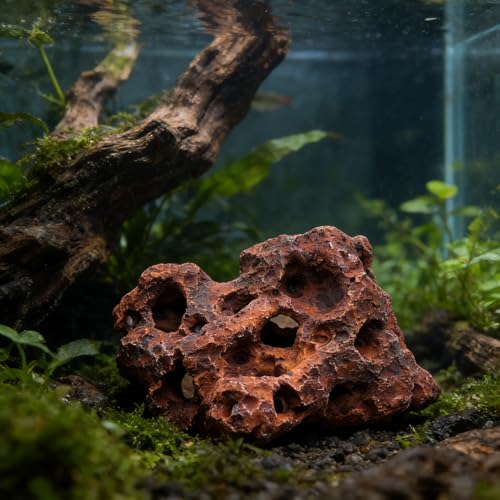 M2cbridge Large Aquarium Resin Holey Rock Decorations Hideouts Mountain Hideaway Caves Aquascaping (Color B) - color: Color B