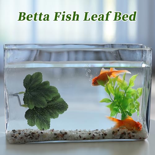 Betta Hammock, Betta Fish Resting & Spawning Spot, Plastic, Green, 10x8.5cm (3.94x3.35 inches), 1 Count, Aquarium Decor - color: Green