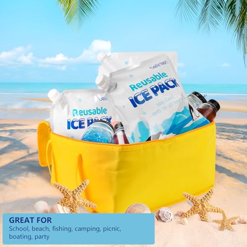 12 Pack 7x7 Inch / 10x10 InchReusable Long Lasting Ice Packs for Cooler, Reusable Ice Packs for Lunch Box, Lunch Bags for Beach, Fishing, Camping - size: 10x10in/12Pack