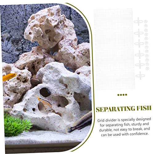 SUPVOX 4pcs Fish Tank Divider Grid Isolation Board Suction Cups for Aquatic Breeding and Separation of Fish Aquarium
