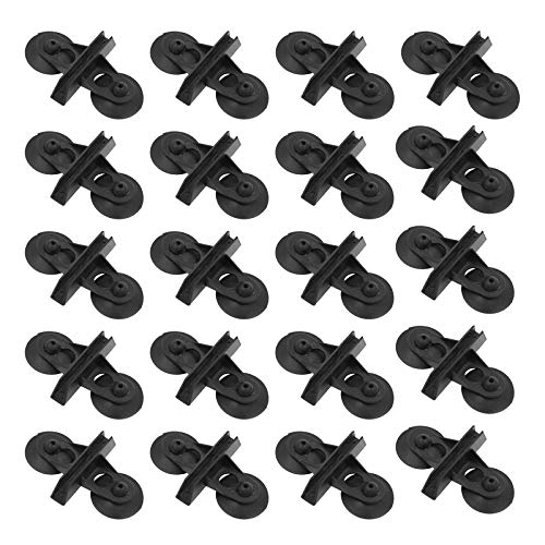 20Pcs Aquarium Isolation Plate Suction Cup Divider Holders Bracket, Fish Tank Plastic Sheet Divider Suction Cup (Black)