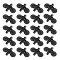 20Pcs Aquarium Isolation Plate Suction Cup Divider Holders Bracket, Fish Tank Plastic Sheet Divider Suction Cup (Black)