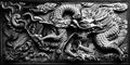 Dragon Relief Aquarium Background Poster PVC Fish Tank Decorations Landscape (24" x 16"/ 61 x 41cm) - size: 24" x 16"/ 61 x 41cm