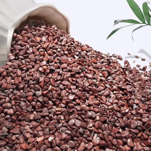 NUPICK 6 lbs Pebbles for Indoor Plants, 1/5 Inch Pea Gravel for Fish Tank, Polished Decorative Rocks for Succulent, Natural River Stones for Vases, Cactus, Landscaping, Bird Bath, Aquarium, Red - color: Red, size: 6 lb