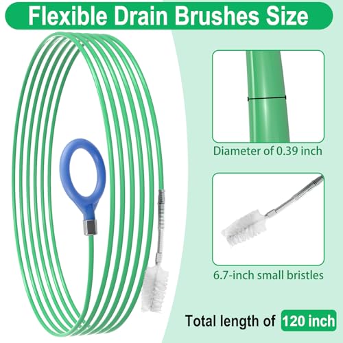 Auto Sunroof Drain Cleaning Tool, 120 Inch Flexible Tube Cleaning Brush with Pipe Cleaning Brush, Syringe Hose, and Syringe Soft Drain Brush, Car Sunroof Drain Cleaner for Drains, Sewers, Windshields - size: 120 Inch kits