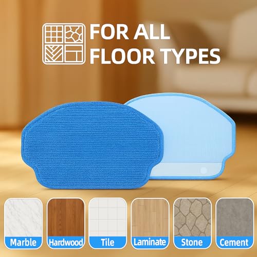 Replacement Parts for MAMNV BR151, for ZCWA BR151, for MANVINS G20, for Kilgone G20, for ONSON BR151, for MANVN BR151, for ZC WAS BR151, for iMartine BR151 Robot Vacuum,6 Side Brush,4 Mop Pad,4 Filter - color: Set A
