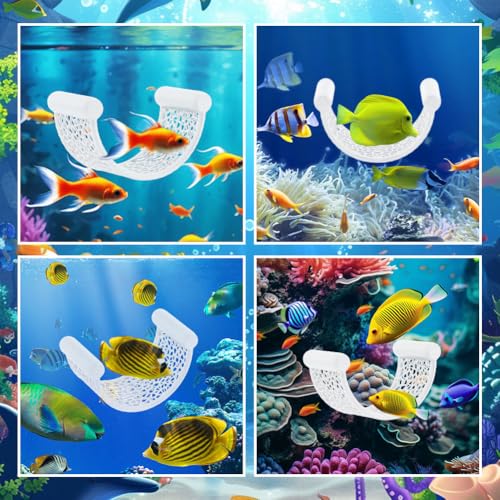 PUXING Bettas Fish Hammock Aquarium Floating Bettas Fish Skins with 3pcs Bett-a Fis-h Leaf Pad Floating Bett-a Hide & Shrimp Cave Hiding Feeding(Color:White) - color: White
