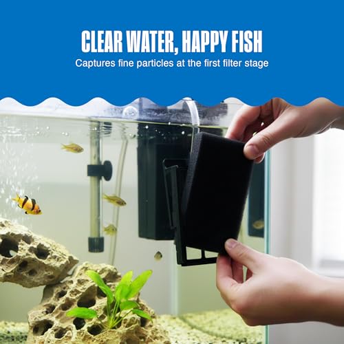 Penn-Plax Cascade 300 Power Filter Replacement Bio Sponge, 2 Pack -Durable Aquarium Filter Media Compatible with Cascade Power Filters -Improves Water Flow & Filtration Efficiency -Black, 7 x 1 x 5 In - size: Cascade 300 Replacement Bio-Sponge - 2 Pack
