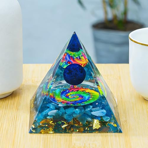 2inches Pyramid Decor Natural Crystal Energy Generator Pyramid Chakra Energy Crystal Pyramid Yoga Meditation Tool for Home Decoration Fengshui Ornaments Gift(2 inches Pyramid - Blue Turquoise) - color: 2 Inches Pyramid - Blue Turquoise
