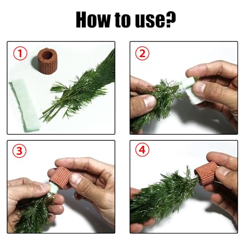 10 Pack 25mm Ceramic Aquarium Plant Weights - Pre-Wrapped Cotton Anchors for Substrate Planting
