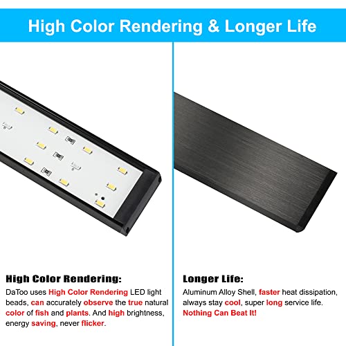 DaToo Aquarium Light Small LED Clip Light for Fish Tank 10W with Timer&Dimmer, 1 Yr Warranty - size: 10W (With Timer & Dimmer)