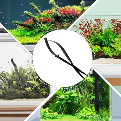 Toddmomy Professional Aquatic Plant Scissor Tool for Fish Tank Trimming Scissor Curved Design for Pruning Aquatic Plants Easy to Use and Store for Aquascaping and Terrariums