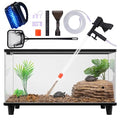 Fish Tank Cleaner Kit, Gravel Vacuum for Aquarium, Fish Tank Aquarium Vacuum Gravel Cleaner, Aquarium Siphon with Magnetic Fish Tank Glass Cleaner, Aquarium Cleaning Tools Water Changer