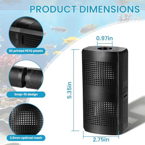 ETZ Aquarium Filter Intake Guard Replacement, Aquarium Accessories Detachable Intake Guard for Fluval Aquarium Canister Filter FX2/FX4/FX6, Fish Tank Filter Protects Aquatic Life