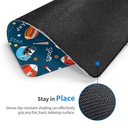 Basketball Soccer Baseball Fashion Mouse Pad,Pad Mousepads with Non-Slip Rubber Base for Laptop Desktop Computer, 8.3 X 10.3 in - color: Basketball Soccer Baseball, size: 8.3L x 10.3W inches