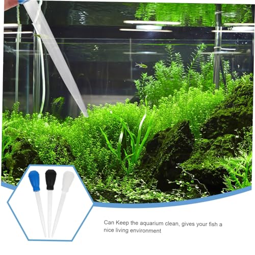 VOSAREA 3pcs Fish Tank Cleaner Manual Waste Gravel Cleaning Tool Water Changer for Easy Aquarium Maintenance