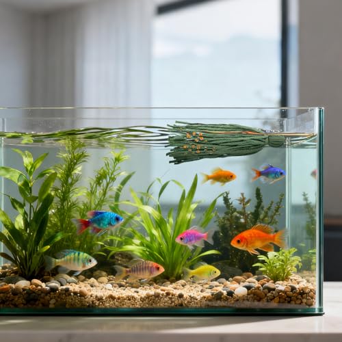 Homoyoyo 10pcs Spawning Mops, Aquarium Breeding Spawning Fish, Floating Hiding Grass for Fish and Shrimp Egg Laying, Aquarium Tank Decorative Breeding Accessories Daphnia Eggs Shrimp Tank Accessories