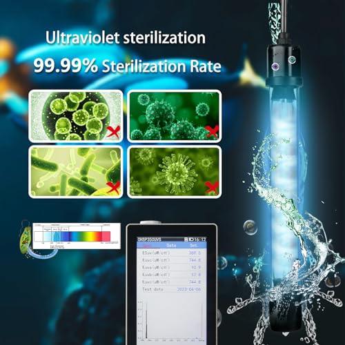600GPH UV Aquarium Filter for 100-300 Gal Tank, Large Fish Turtle Tank Green Water Clean Machine Submersible Canister Filter Powerful Pump Pond Filter for Saltwater Freshwater Crystal Green Killing - size: Aquarium Filter for 100-300 Gallon