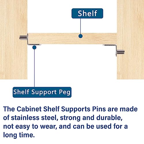 5mm Shelf Support Peg，Support Cabinet Shelf Pins，Shelf Bracket Pegs with Hole，L-Shaped Nickel Plated Furniture Replacement Peg for Bookcase Kitchen Closet Shelf Shelves Furniture Cabinet - size: 30PCS