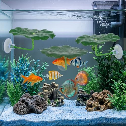 3 Pcs Betta Fish Leaf Hammock Soft Betta Bed Bettas Plastic Fish Hammock Aquarium Decor Betta-Fish Tank Decoration Plants Practical Resting Spot for Sleeping Resting Hiding Playing