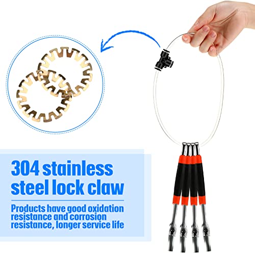 Boao 20 Pcs 1/4 Inch Pneumatic Push to Connect Tee Fittings - Plastic 3 Way Air Line Adapter, Quick Connect Tube Connectors for Industrial Automation, Auto Repair, DIY Air Tools(1/4 Inch)