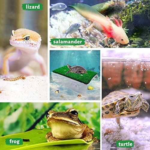 Keedolla Small Turtle Basking Platform Simulation Grass Turtle Ramp, Turtle Resting Basking Dock Floating Décor for Aquatic Turttle Reptile Frog Terrapin