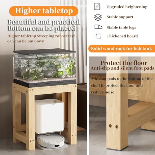 FORRTY Wooden Fish Tank Rack, Aquarium Stand Base Rack, 30-150cm Length, Heavy Load Capacity, Easy To Assemble And Maintain, Ideal For Aquariums, Plants, Reptile Tank Stand, Flower Stands(50X45X50CM(1 - size: 50X45X50CM(19X17X19IN)