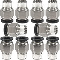 3/8 Air hose fittings,Push to Connect Air fittings Male Straight 3/8 Inch Tube OD x 1/4 NPT Thread Fitting (Pack of 10) - size: OD 3/8 - NPT 1/4, style: Male thread