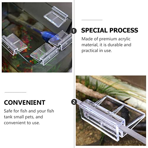 Mipcase 15pcs Support Bracket for Fish Tank Cover Practical Aquarium Rack to Prevent Fish Escape Fits Glass for Open Aquariums