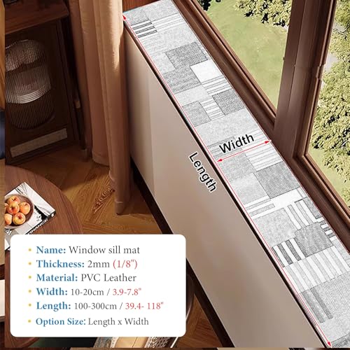 Waterproof Mat for Kitchen Counter, Cuttable Table Placemats Window Sill Protector Mat, Under Fish Tank Cushion Cover for Balconies/Bay Window(60x35cm/24x14in) - size: 60x35cm/24x14in