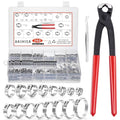 AKIHISA 360Pcs 16 Sizes Single Ear Hose Clamps, 5.3-36.1mm Stainless Steel_304 Crimp Hose Clamps Cinch Rings Assortment Kit for Automotive, Pipe, Plumbing - size: 360Pcs (5.3-36.1mm)