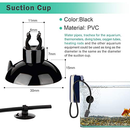 26.6 Feet Black Aquarium Soft Airline Tubing Hose Standard with 4 Air Stones,4 air Value Controller,4 Check Valves, 6 Suction Cups and 16 in Total for I,L,T,Y Shape Connectors