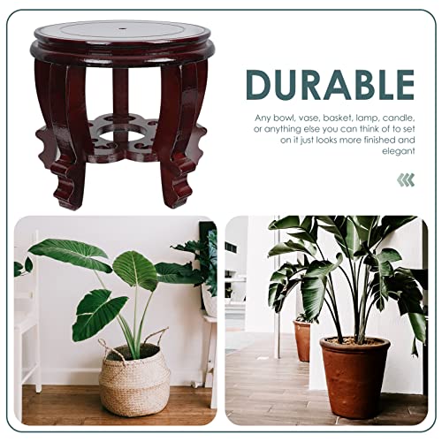 GANAZONO Wooden Fish Tank Base Stand Aquarium Wood Base for Turtle Tanks and Aquariums Stable Decorative Pedestal for Living Room Bedroom Office Display