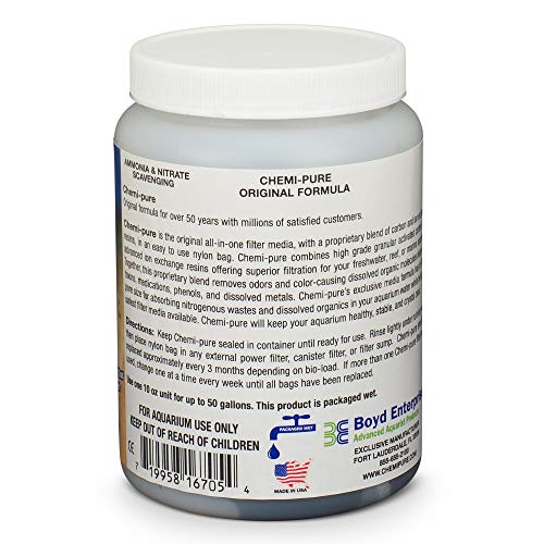 Boyd Enterprises ABE16705 Chemipure Filter Media for Aquarium, 10-Ounce - size: 10-oz jar