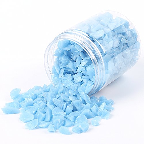 Shiny Stone Glow in The Dark Aquarium Neon Gravel Sand, Decorative Rocks for Fish Tank and Fairy Garden, Home Dec,305g/0.67lbs (5-8mm, Blue) - color: Blue, size: 5-8mm