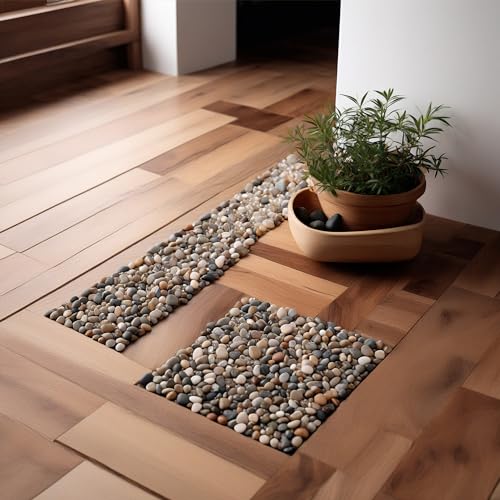 5lbs Pebbles for Indoor Plants, 1-2Inch Mixed Color Natural River Rocks for Aquarium, High Polished Decorative Stones for Vase Filler Fish Tank Landscaping Garden - color: Mixed Color, size: 5 Pounds