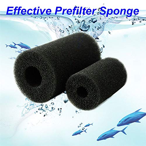 5″ Big Prefilter Sponge Foam Replacement Filtration Kit for Pond Aquarium Fish Tank, 6 Pack - color: Black, 6 Pack