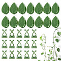 LUCKJUJU 100 Pcs Plant Climbing Wall Fixture Clips Self-Adhesive Hook Vines Traction Clips Invisible Holder Garden Green Leaf Simulation Self-Adhesive Hook Wire Fixing Supporting - color: 50Pcs+50Pcs