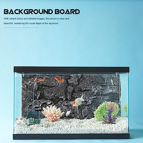 FOMIYES Aquarium Background 3D Fish Tank Background 45X30X5CM Reptile Tank Backdrop