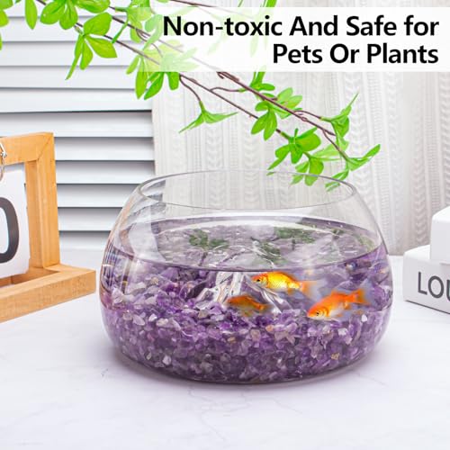 0.88 Lb Amethyst Crushed Stones Crystal Quartz Chips, Natural Tumbled Stones Irregular Shaped Gravels Pebbles Healing Stones for Vases Filler, Aquarium Gravel Rocks, Succulent Plants Decor - color: Amethyst, size: 0.88 LB