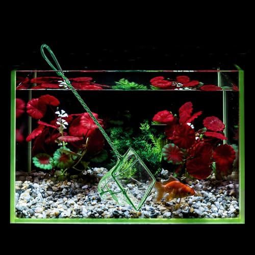 Alasum 8pcs Aquarium Fish Net Small Mesh Fine Catch Nets with 3-inch Square Frame for Fish Tank Cleaning and Aquatic Pet Care