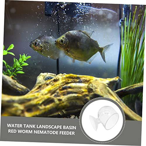 4pcs Fish Tank Feeding Cups Transparent Holder Cup Design Compact Planting Tool for Aquatic Plants Safe for Fish Tank Use