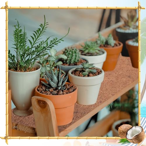 Jetec Coconut Liners for Planters, 16 x 360 Inch Natural Coco Planter Roll Liner for Hanging Basket, Reptile Carpet, Fiber Mat, Garden Decoration, Animal Pet Reptile Pad - size: 16 x 120 Inch
